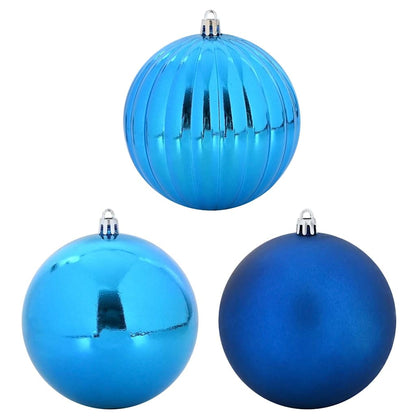 Christmas Bauble Set XXL 4 pcs Blue Plastic