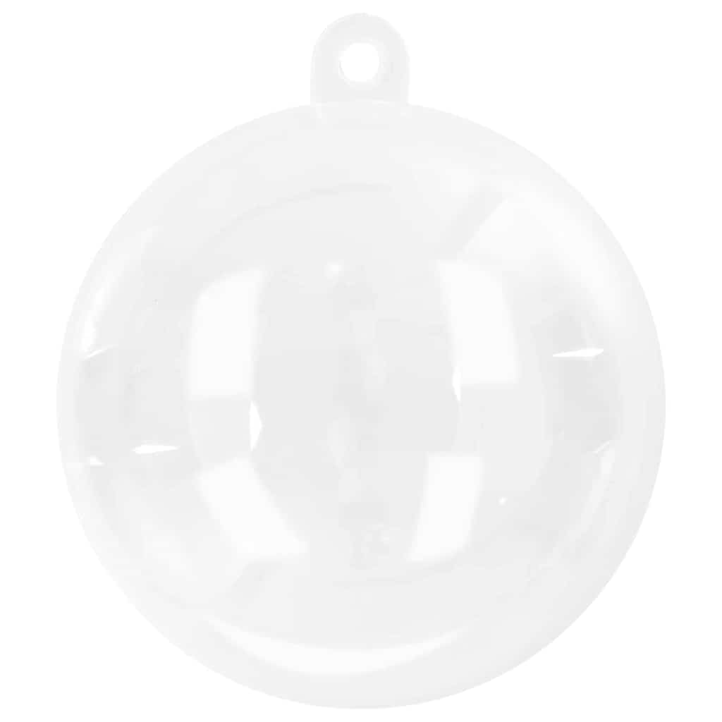 Christmas Bauble Set 200 pcs Transparent Ø 5 cm Plastic