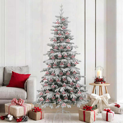 Christmas Bauble Set 100 pcs Transparent Ø 8 cm Plastic