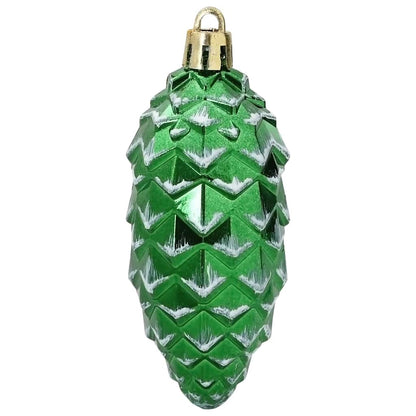 Christmas Pine Cone Ball 40 pcs Green Plastic