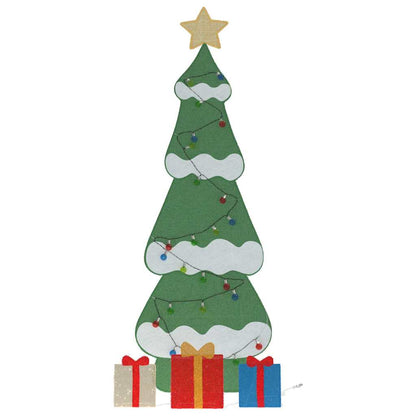 Lighted Christmas Tree with 3 Gift Boxes 2D Warm White 210 cm