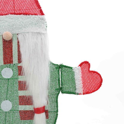 Lighted Gnome with 60 LEDs Warm White 71 x 64 cm Tinsel Fabric