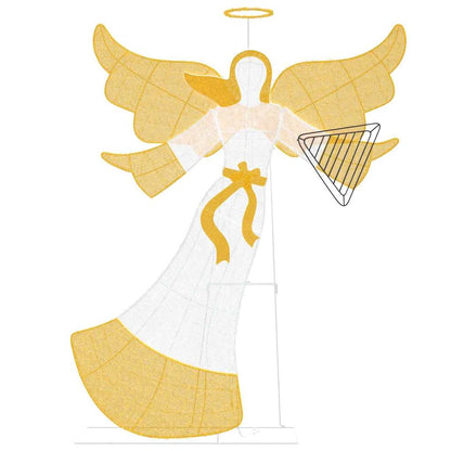 Lighted Angle Warm White 116 x 29 x 158.5 cm Polyester