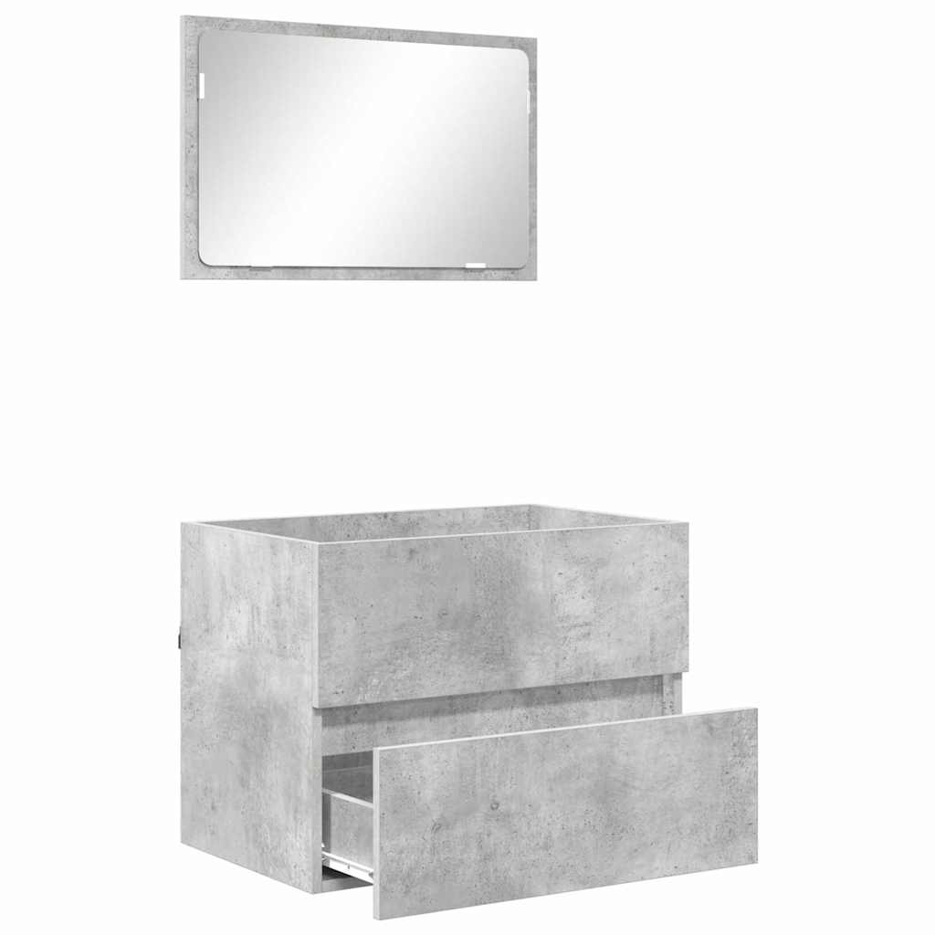 Bathroom Furniture Set Concrete Grey 60 x 38.3 x 45 cm