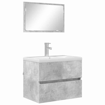 Bathroom Furniture Set Concrete Grey 60 x 38.3 x 45 cm