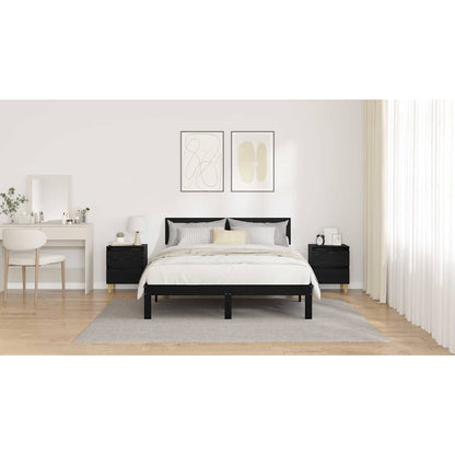 Bed Cabinets 2 pcs Black Oak 40 x 35 x 50 cm Engineered Wood
