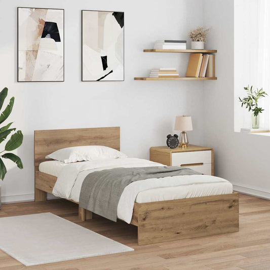 Bed Frame Artisan Oak 100 x 200 cm Engineered Wood