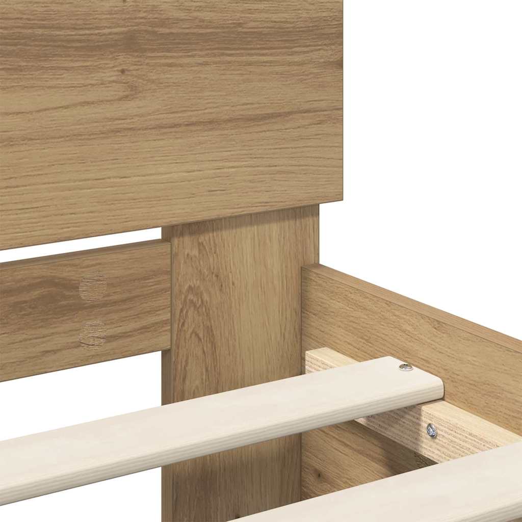 Bed Frame Artisan Oak 90 x 190 cm Engineered Wood