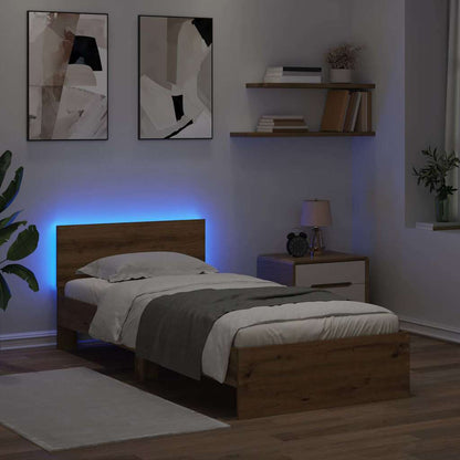 Bed Frame Artisan Oak 90 x 190 cm Engineered Wood