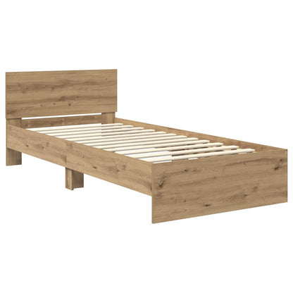 Bed Frame Artisan Oak 90 x 190 cm Engineered Wood