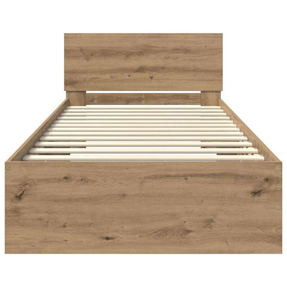 Bed Frame Artisan Oak 90 x 190 cm Engineered Wood