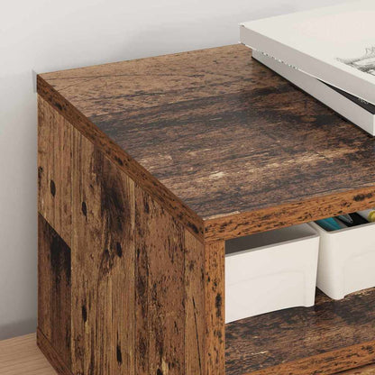 Printer Stand Old Wood 40 x 32 x 24 cm Engineered Wood