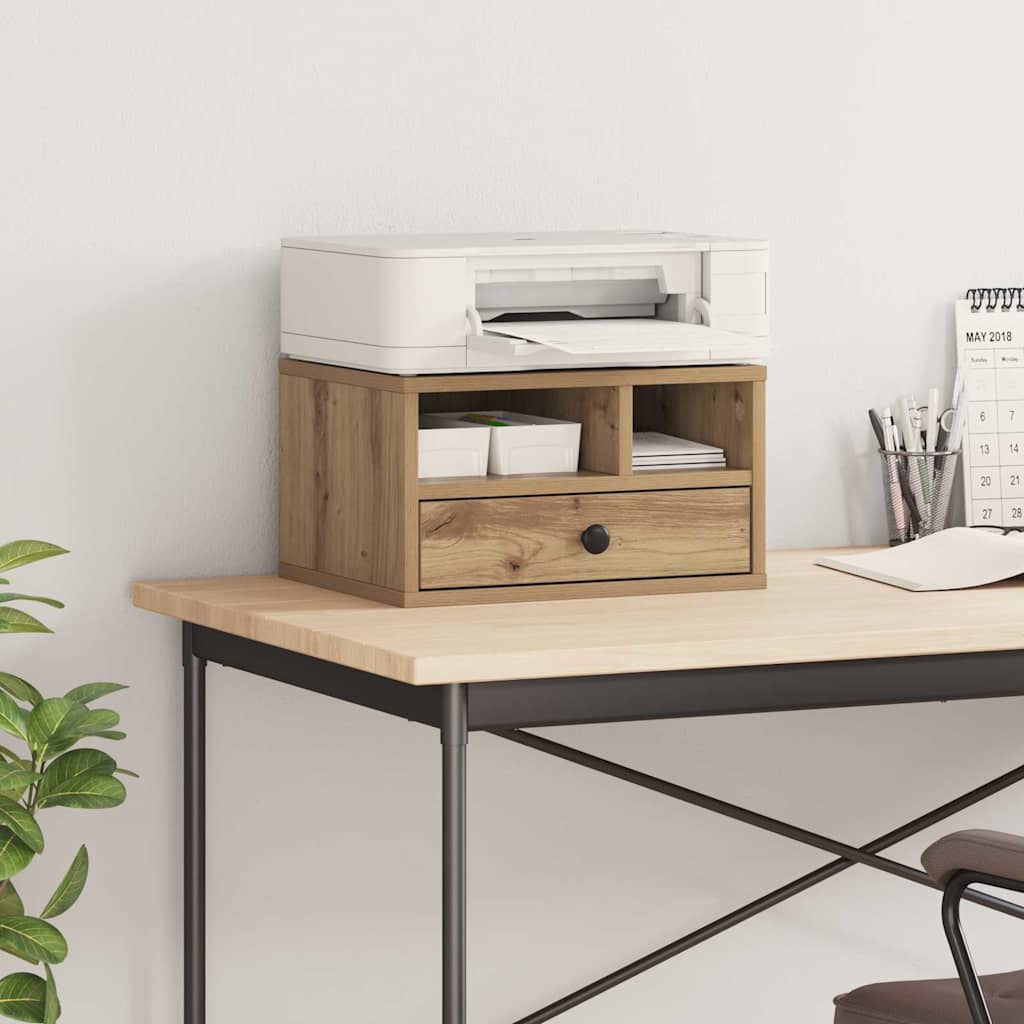 Printer Stand Artisan Oak 40 x 32 x 24 cm Engineered Wood