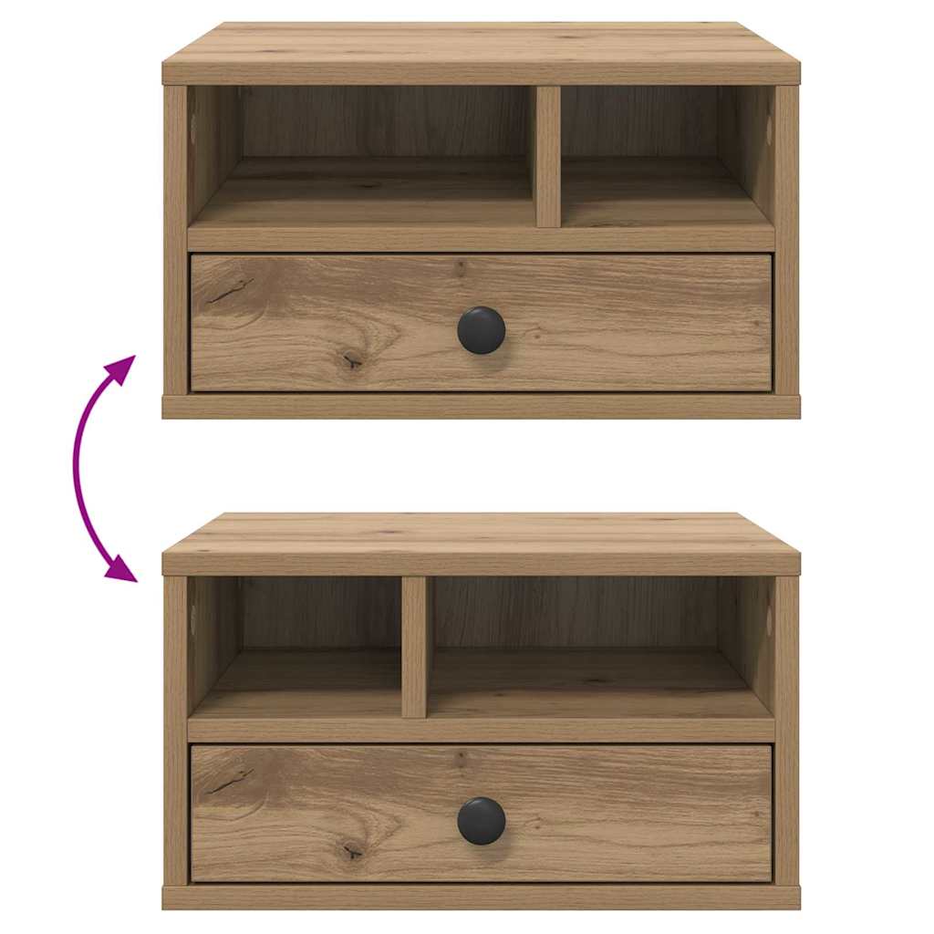 Printer Stand Artisan Oak 40 x 32 x 24 cm Engineered Wood