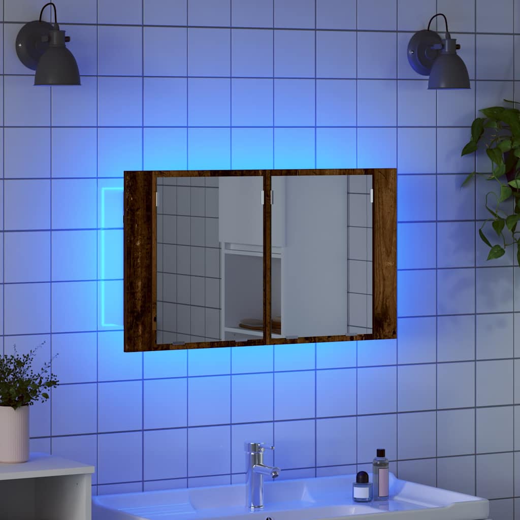 Bathroom Mirror Cabinet with Shelf Old Wood 80 x 12 x 45 cm
