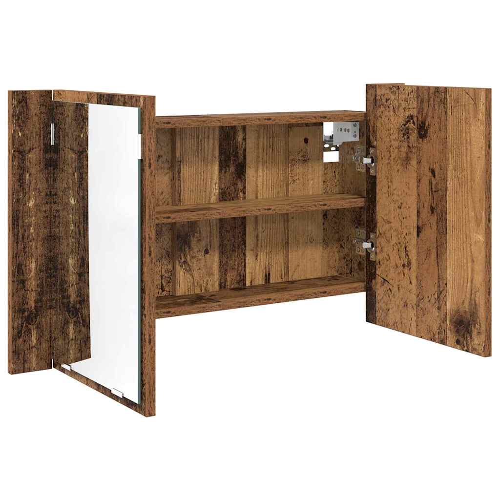 Bathroom Mirror Cabinet with Shelf Old Wood 80 x 12 x 45 cm