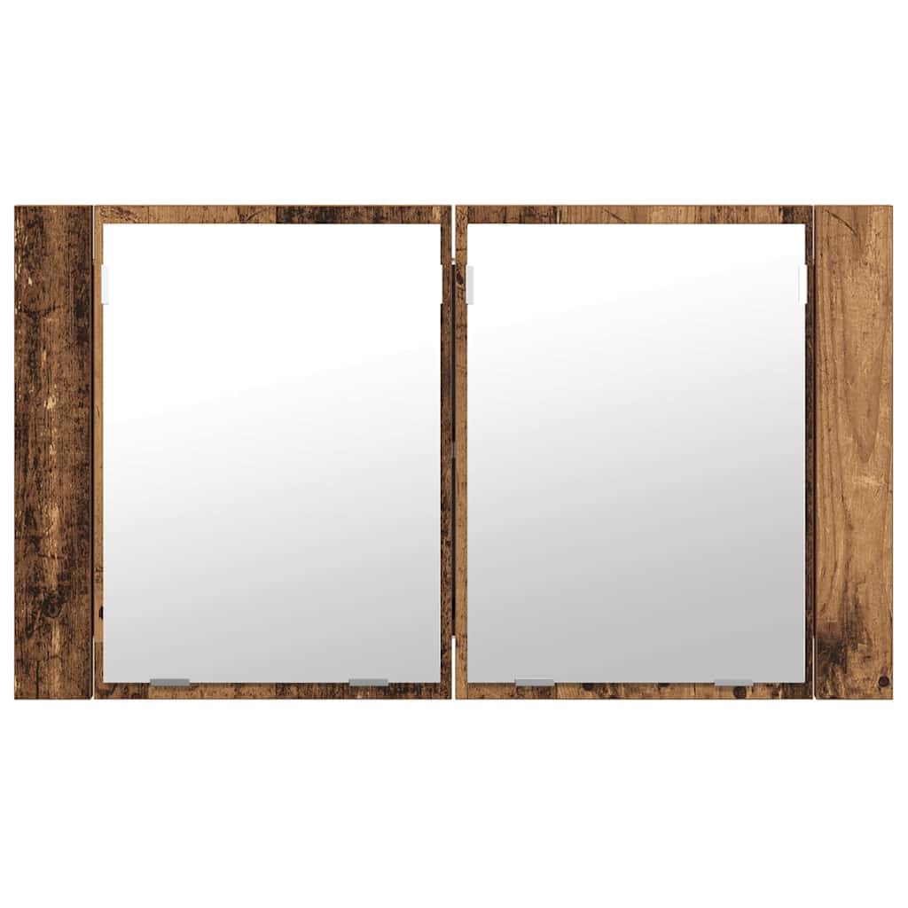 Bathroom Mirror Cabinet with Shelf Old Wood 80 x 12 x 45 cm