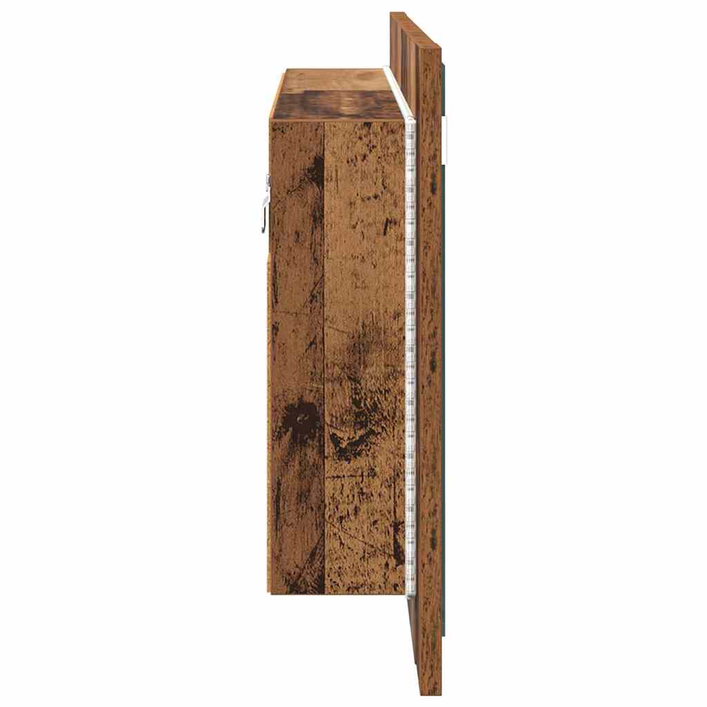 Bathroom Mirror Cabinet with Shelf Old Wood 80 x 12 x 45 cm