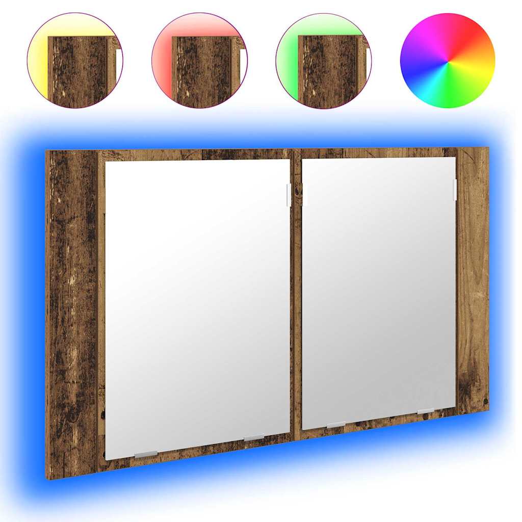 Bathroom Mirror Cabinet with Shelf Old Wood 80 x 12 x 45 cm