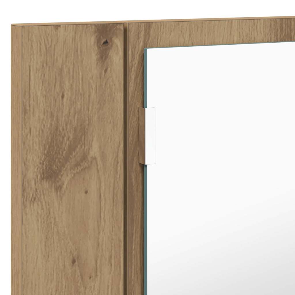 Bathroom Mirror Cabinet with Shelf Artisan Oak 80 x 12 x 45 cm