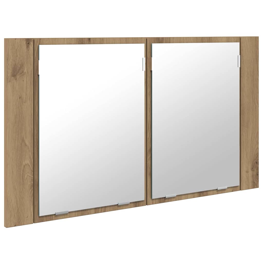 Bathroom Mirror Cabinet with Shelf Artisan Oak 80 x 12 x 45 cm