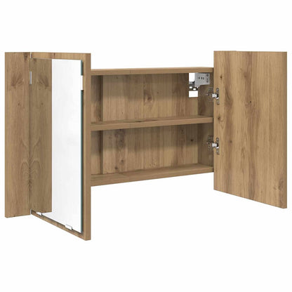 Bathroom Mirror Cabinet with Shelf Artisan Oak 80 x 12 x 45 cm