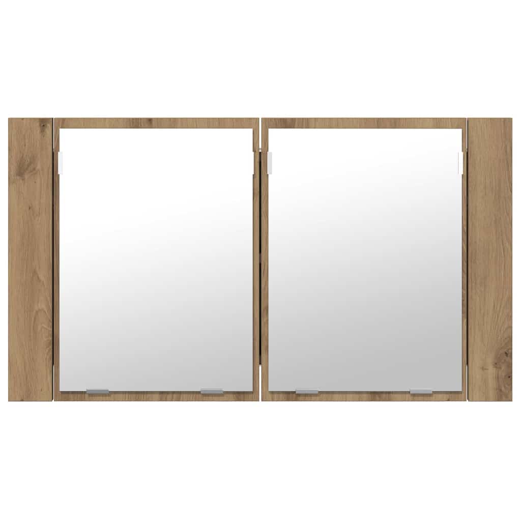 Bathroom Mirror Cabinet with Shelf Artisan Oak 80 x 12 x 45 cm