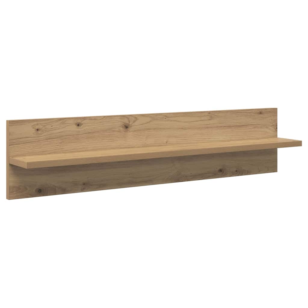Wall Shelves with Shelf 4 pcs Artisan Oak 80 x 11.5 x 18 cm