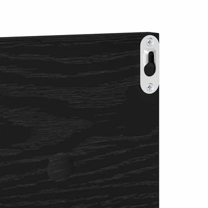 Wall Shelves 4 pcs Black Oak 80 x 11.5 x 18 cm Engineered Wood