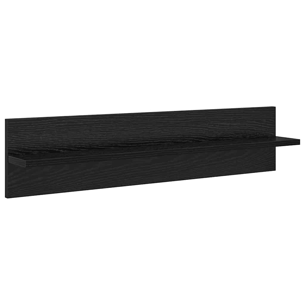 Wall Shelves 4 pcs Black Oak 80 x 11.5 x 18 cm Engineered Wood