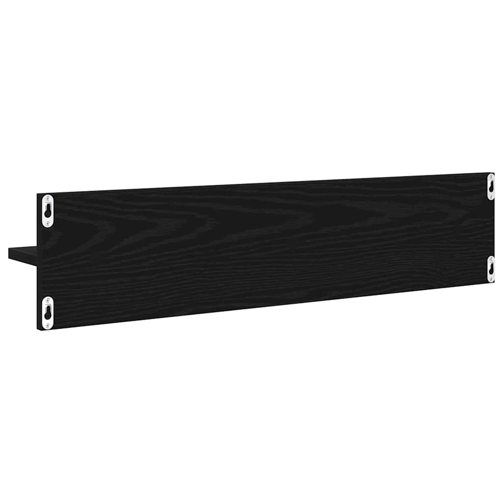 Wall Shelves 4 pcs Black Oak 80 x 11.5 x 18 cm Engineered Wood