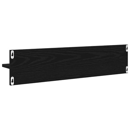 Wall Shelves 4 pcs Black Oak 80 x 11.5 x 18 cm Engineered Wood