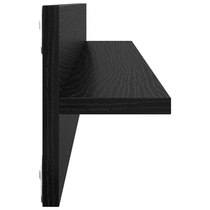 Wall Shelves 4 pcs Black Oak 80 x 11.5 x 18 cm Engineered Wood