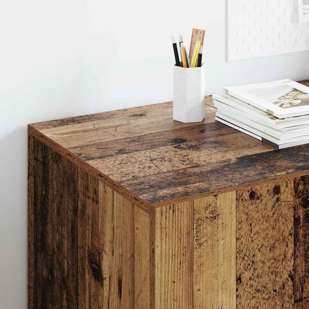 Desk with Shelf Old Wood 140 x 50 x 75 cm Engineered Wood