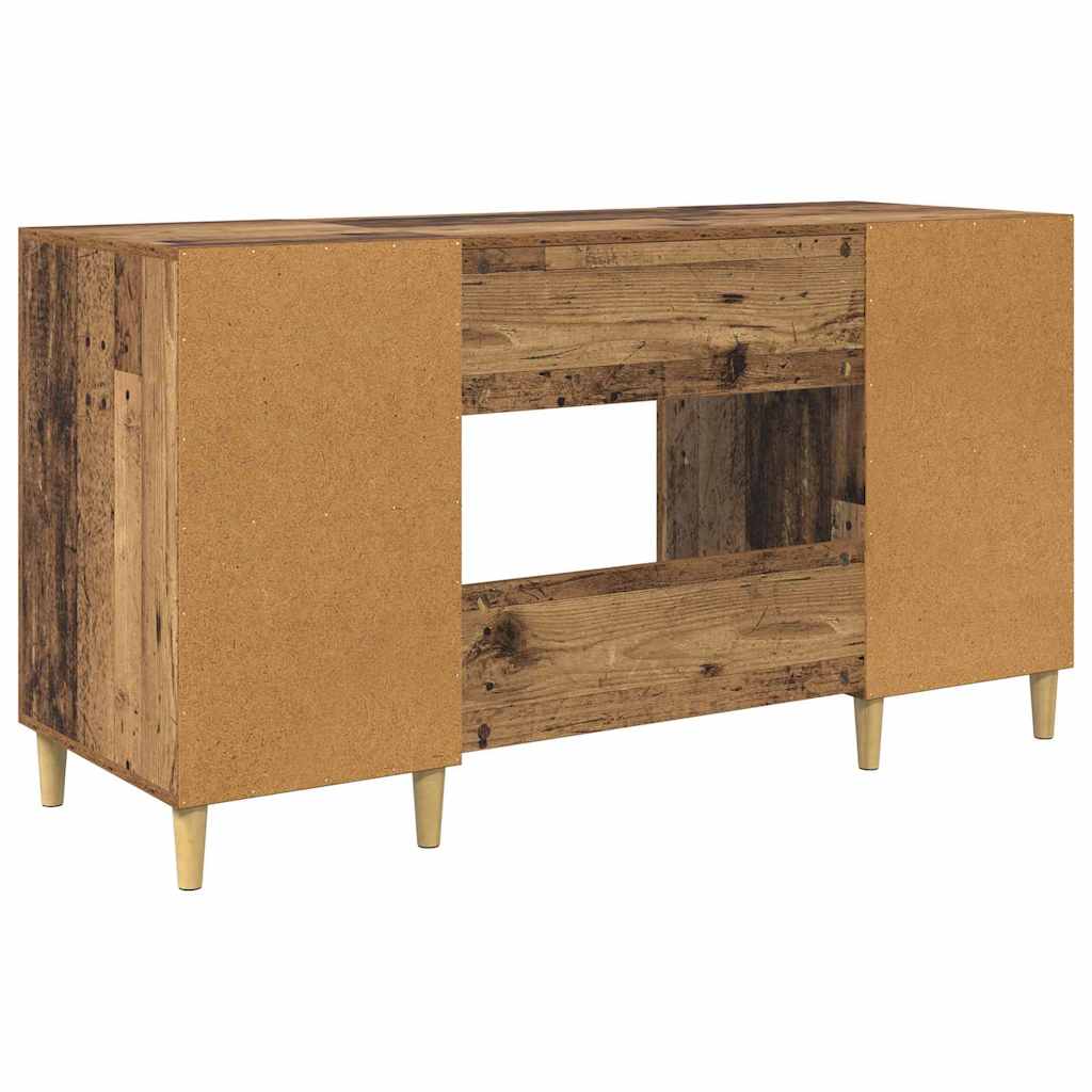 Desk with Shelf Old Wood 140 x 50 x 75 cm Engineered Wood