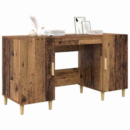 Desk with Shelf Old Wood 140 x 50 x 75 cm Engineered Wood