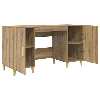 Desk with Shelf Artisan Oak 140 x 50 x 75 cm Engineered Wood