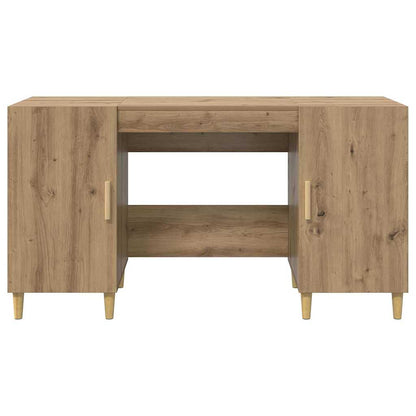 Desk with Shelf Artisan Oak 140 x 50 x 75 cm Engineered Wood