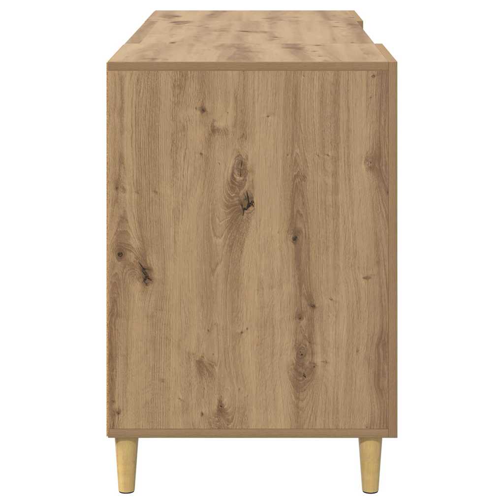 Desk with Shelf Artisan Oak 140 x 50 x 75 cm Engineered Wood