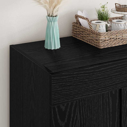 Sideboard Black Oak 69.5 x 34 x 90 cm Engineered Wood