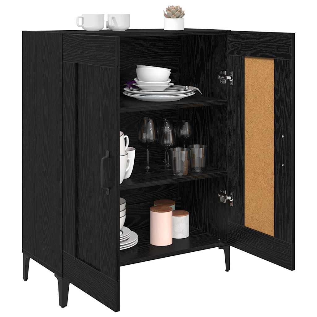 Sideboard Black Oak 69.5 x 34 x 90 cm Engineered Wood