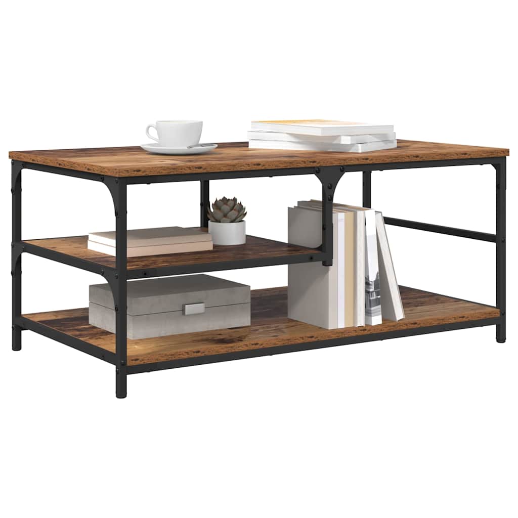 Coffee Table Old Wood 90 x 49 x 40 cm Engineered Wood