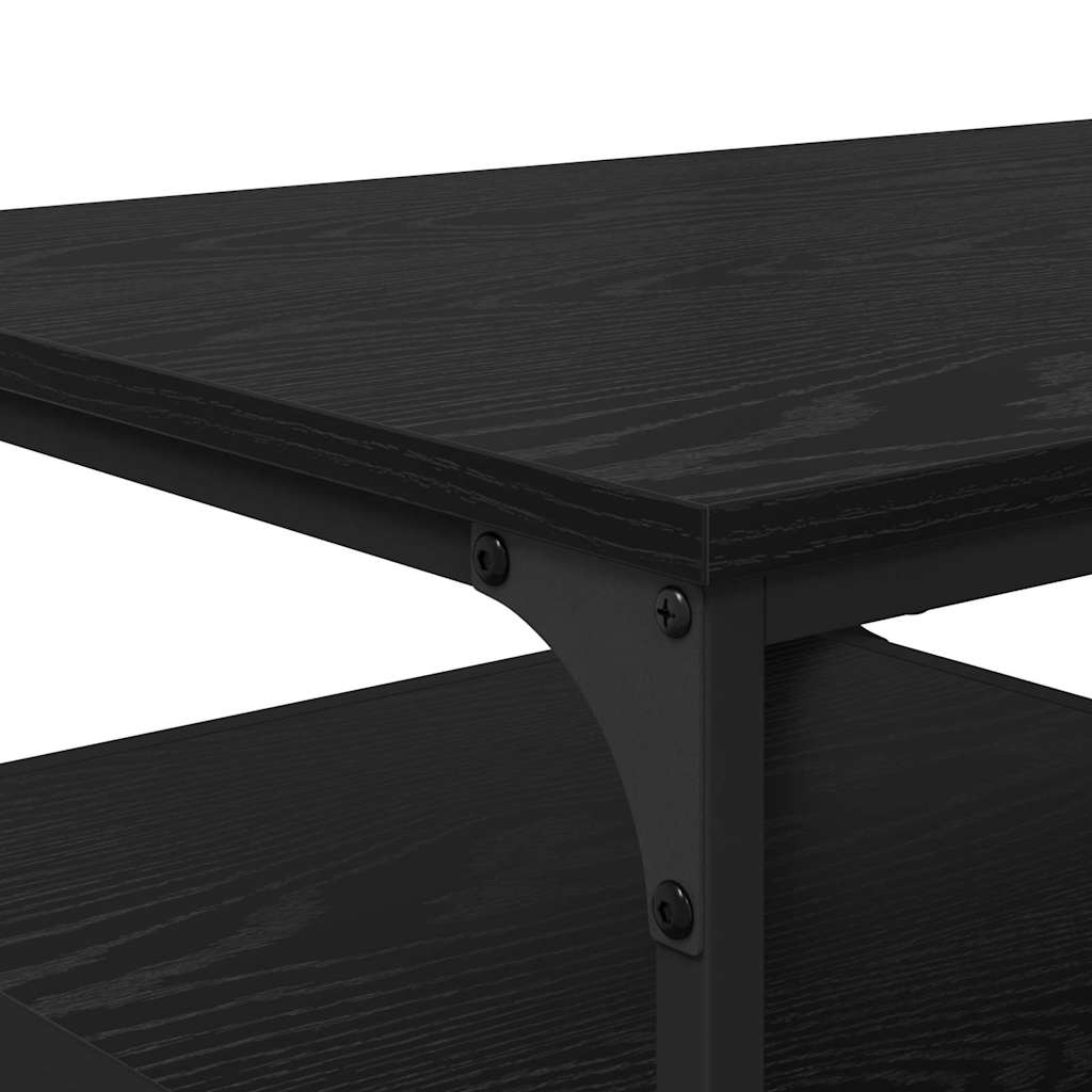 Coffee Table Black Oak 90 x 49 x 40 cm Engineered Wood