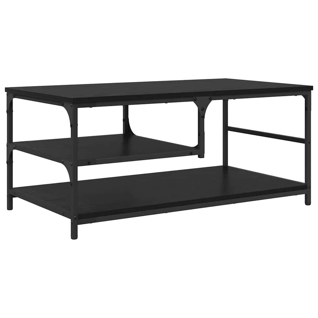 Coffee Table Black Oak 90 x 49 x 40 cm Engineered Wood