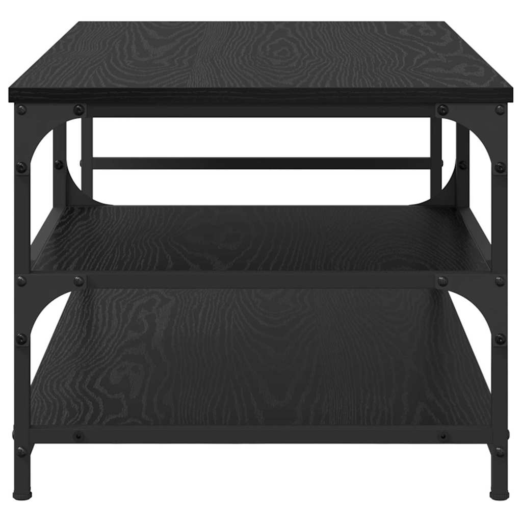 Coffee Table Black Oak 90 x 49 x 40 cm Engineered Wood