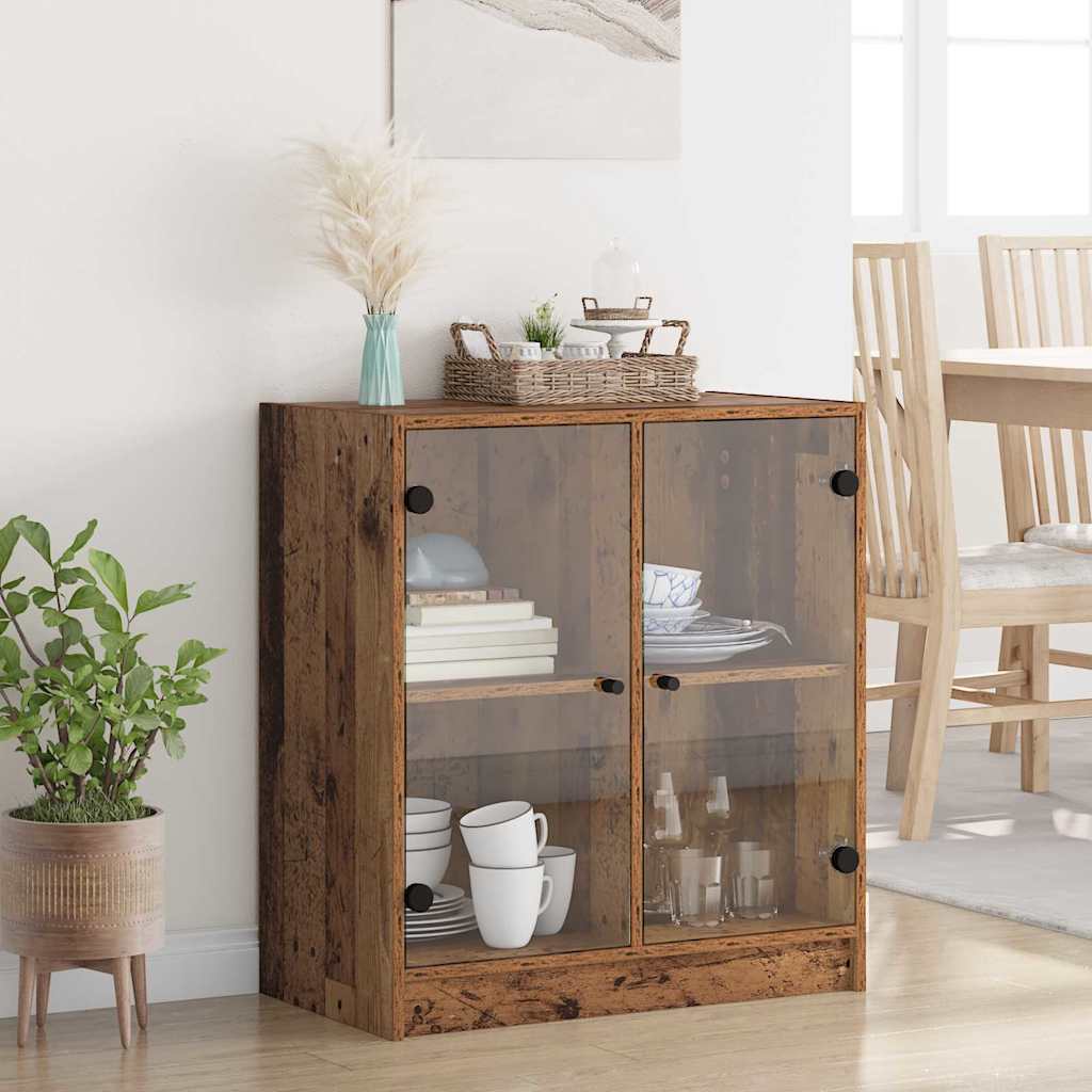 Side Cabinet Old Wood 68 x 37 x 75.5 cm Engineered Wood