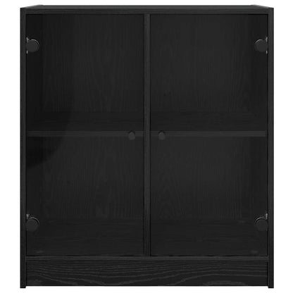 Side Cabinet Black Oak 68 x 37 x 75.5 cm Engineered Wood
