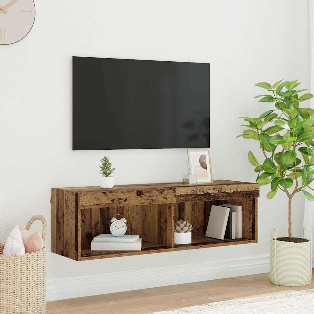 TV Cabinet Set Old Wood 100 x 30 x 30 cm Engineered Wood