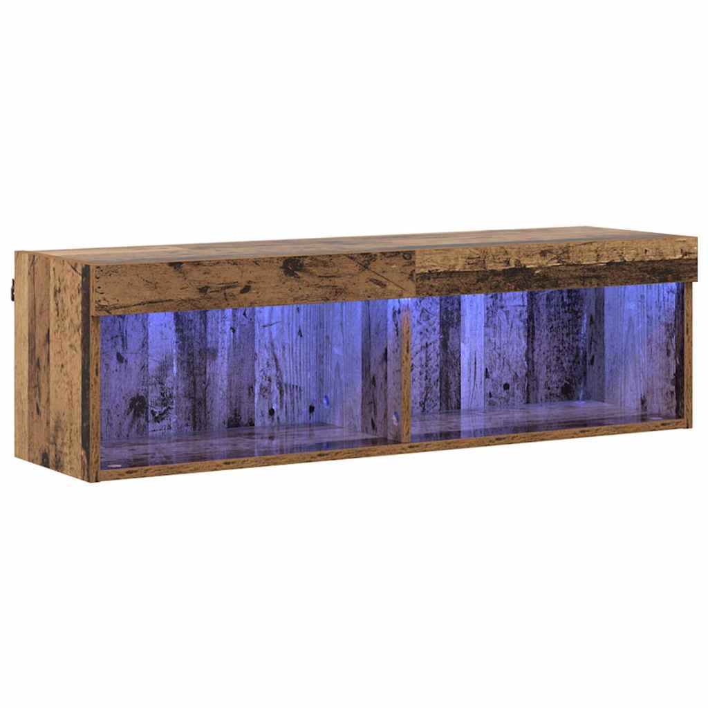 TV Cabinet Set Old Wood 100 x 30 x 30 cm Engineered Wood