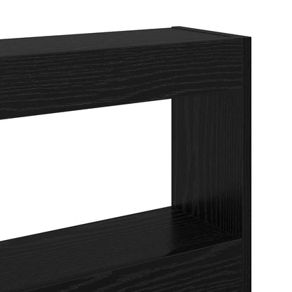 Headboard Black Oak 200 x 17 x 102 cm Engineered Wood